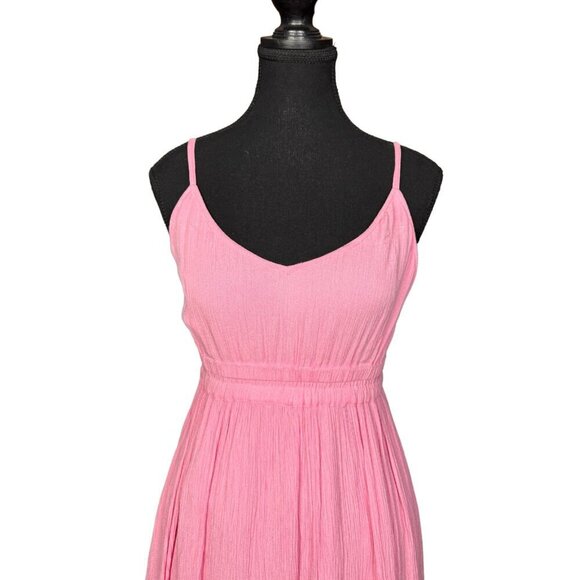 O’Neill Pink Sundress with Adjustable Spaghetti Straps, Elastic Waist Beachy - Picture 2 of 8